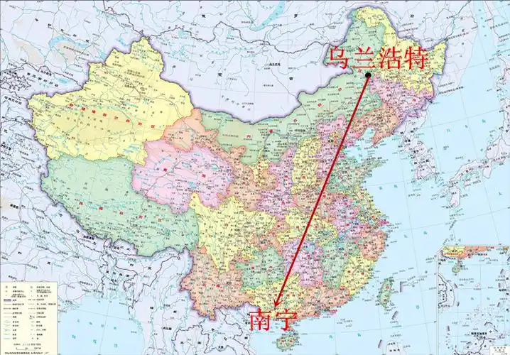 广西南宁在兴安盟乌兰浩特哪个方向