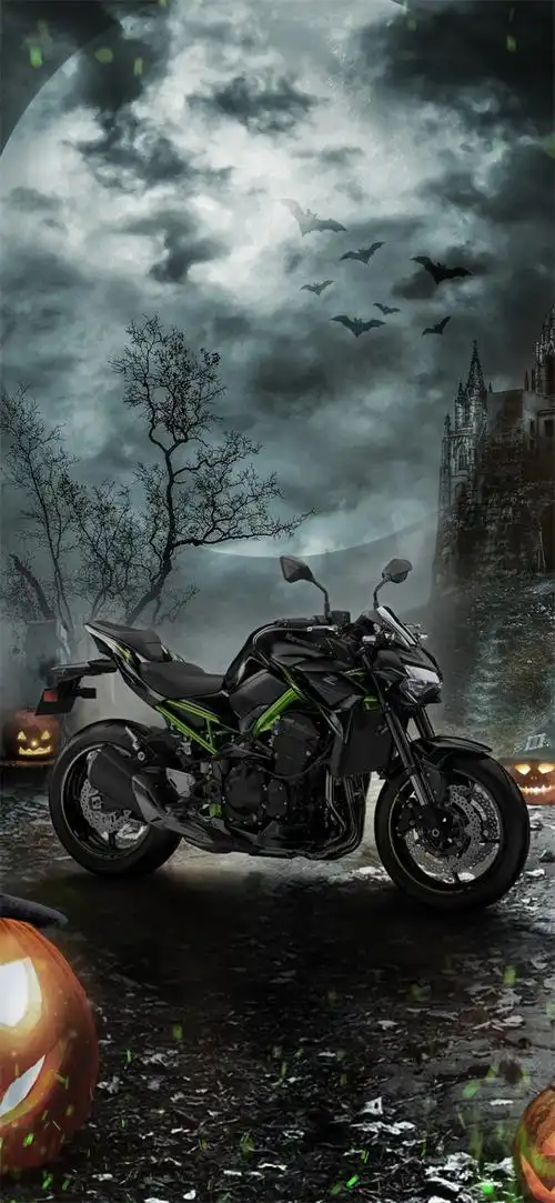 川崎摩托11月壁纸惊崎夜到