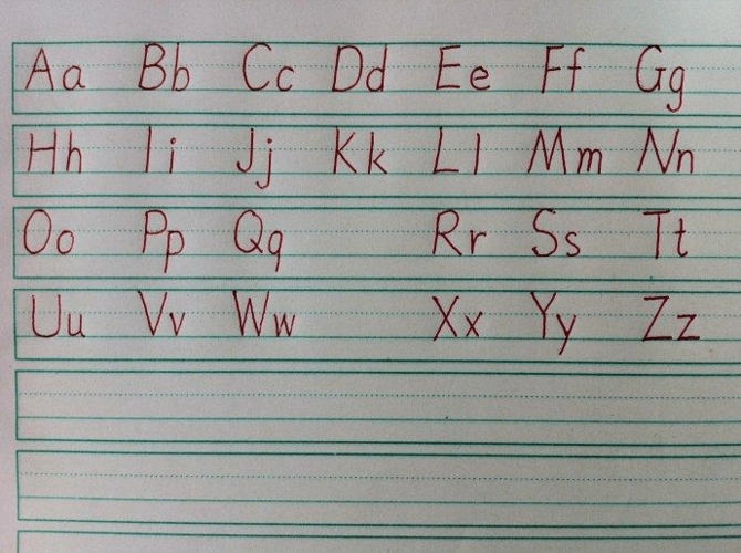 26个字母表大小写