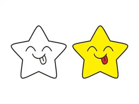 strong>星星简笔画 /strong>步骤图解可爱彩卡通版星星画法图片