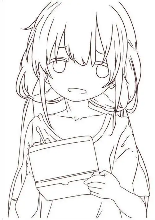 黑白线稿人物线稿线稿素材临摹练习画起来