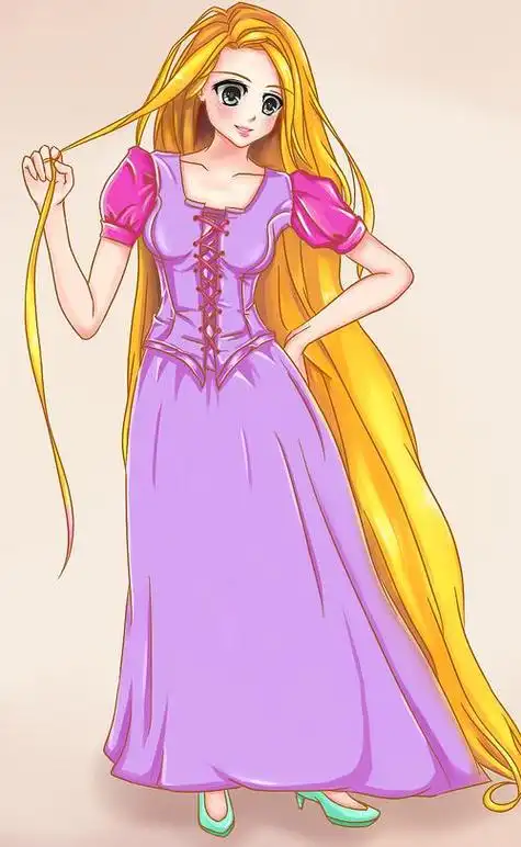 长发公主简笔画长发公主简笔画简单又漂亮