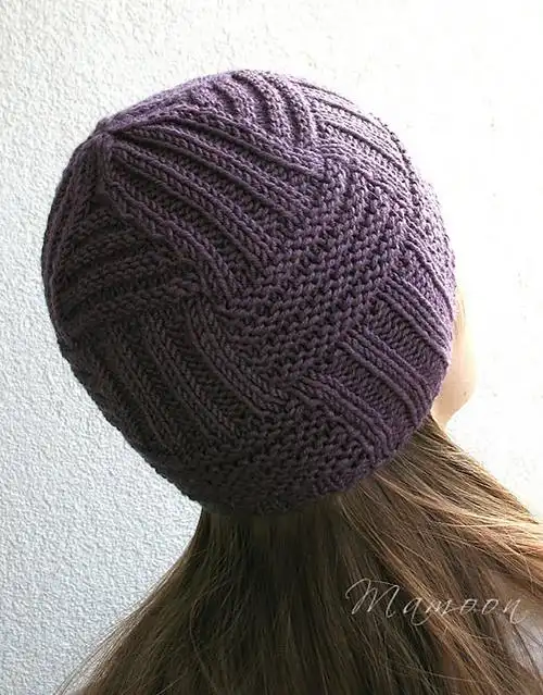 棒针编织男女均可戴的帽子