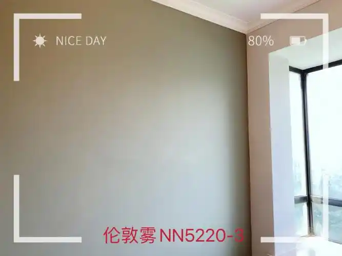 整刷太空漫步,色卡颜色很深,现场跟师傅用一桶白漆调了