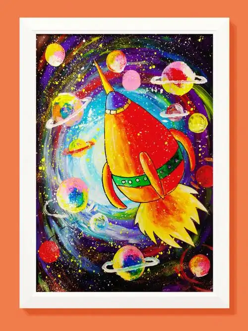 68岁儿童创意美术范画含步骤图