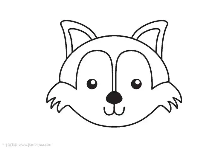 狐狸头像简笔画画法