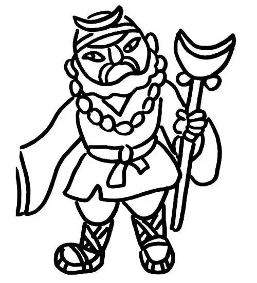 沙和尚皮影戏简笔画