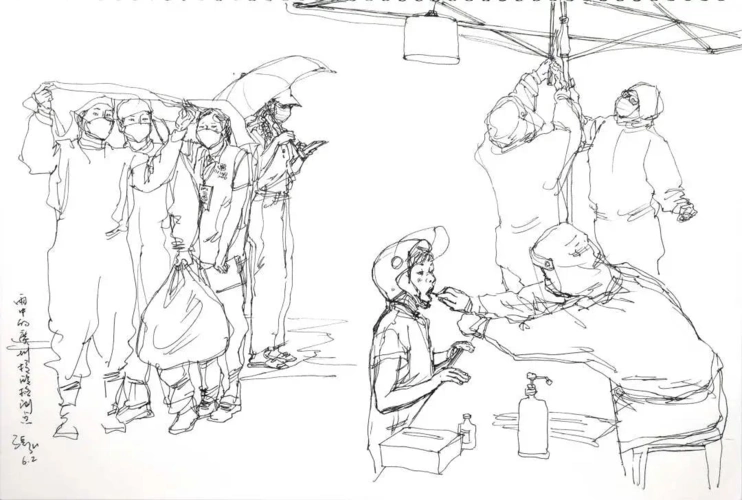 90后小伙手绘抗疫上河图太多细节网友直呼真实