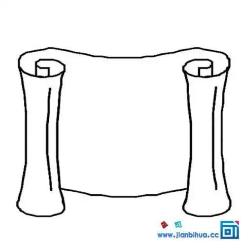 竹书卷的简笔画古代的竹书简笔画竹子简笔画步骤手绘铅笔画梅兰竹菊简