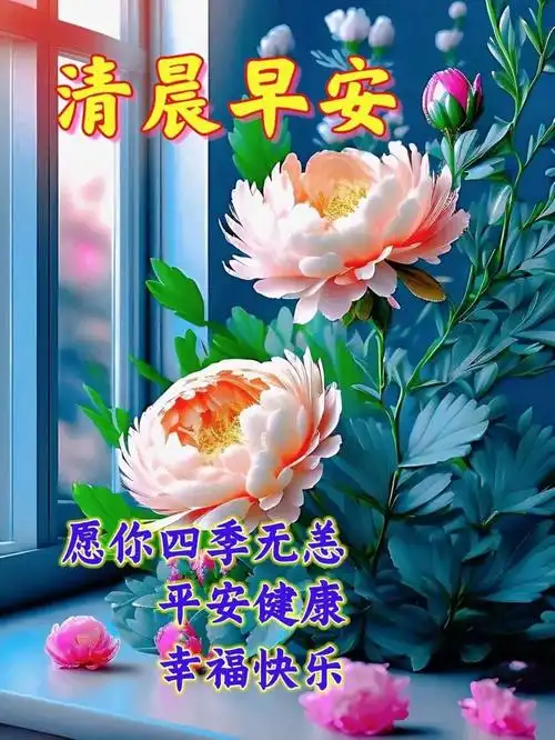 早安创意早上好问候语图片带字祝福关怀亲友吉祥话暖心问候祝福语