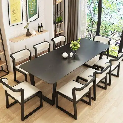 北欧实木餐桌椅组合简约现代餐厅家具长方形桌子