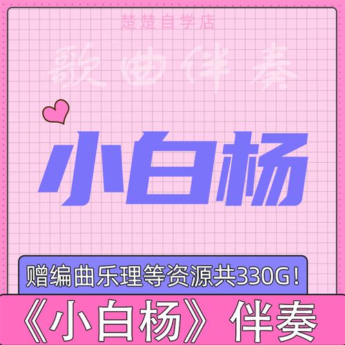 小白杨 原版伴奏 高品质 音色 立体声 mp3格式 通用