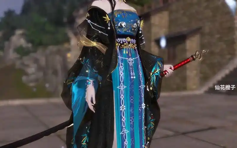 【天刀ol】新时装天衣 · 锦城,细节还不错