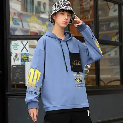 季初中学生连帽15岁帅气男孩春装青少年大童男装套装卫衣