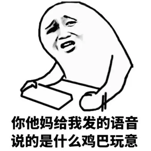 你他妈给我发的语音说的是什么鸡巴玩意qq表情包搞笑图片表情