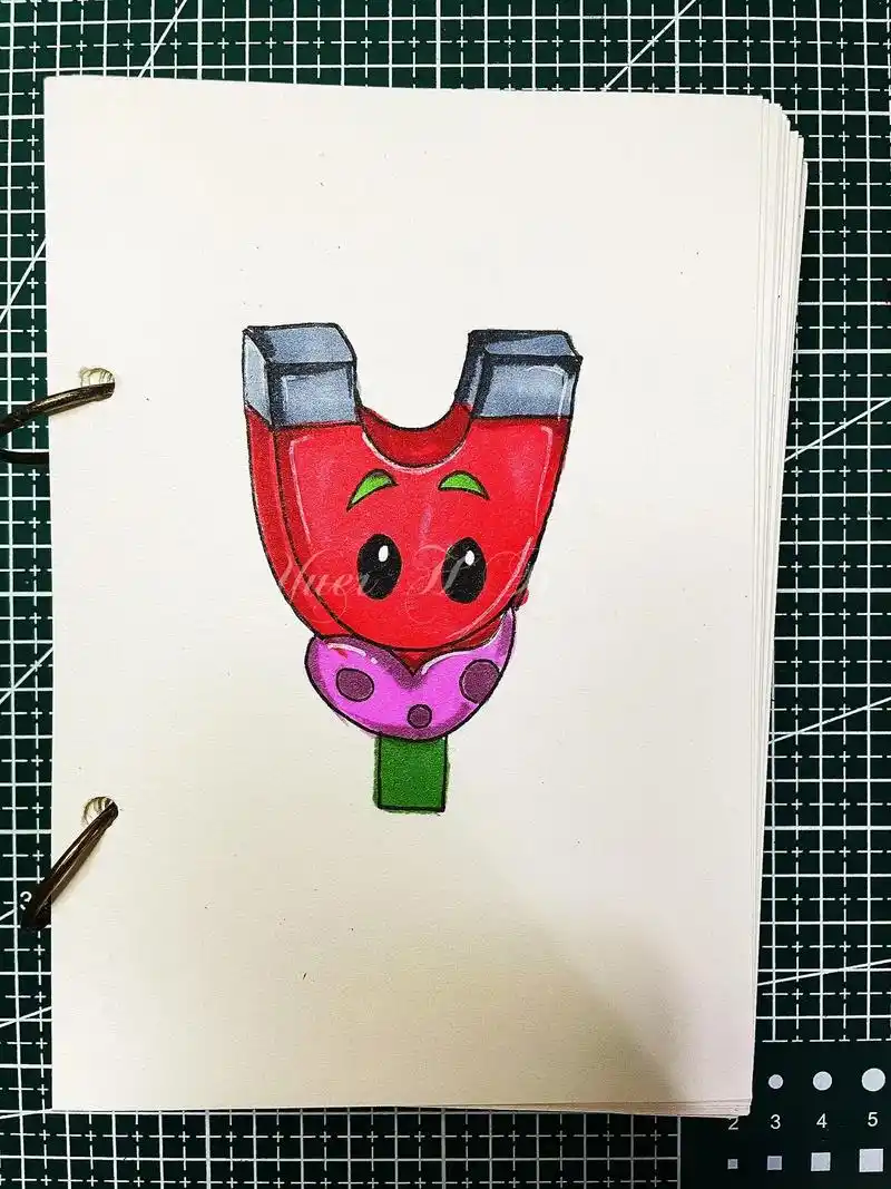 简笔画—植物大战僵尸(06磁铁)96绘画工具: 自动铅笔,勾 - 抖音