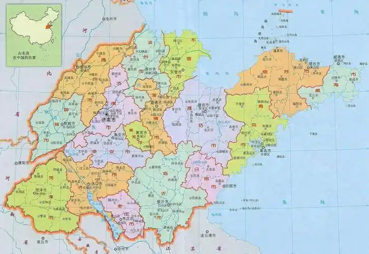 山东省地图及其介绍