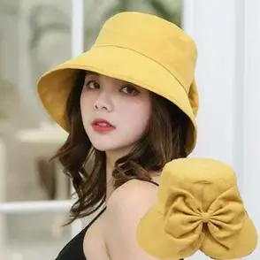 帽子女夏天防晒遮脸太阳帽时尚百搭遮阳防晒太阳帽蝴蝶结渔夫帽女