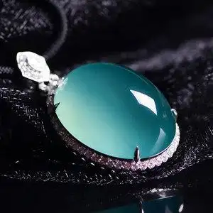 【客订欣赏】高货 18k金镶嵌高冰种湖水蓝鸽子蛋 佳佳翡翠直播间