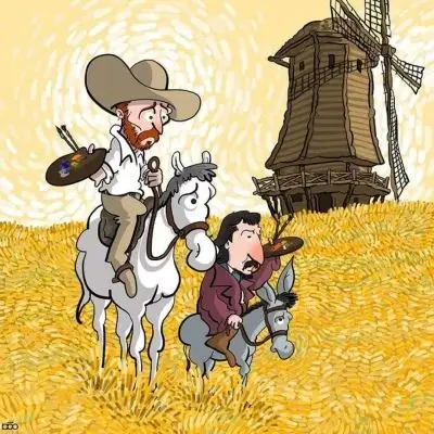 可爱大艺术家梵高小头像今天是个可爱鬼