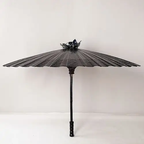 传统手工古风黑色乌骓油纸纸伞桐油满穿伞中国伞