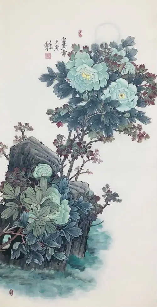 乔延年牡丹作品欣赏