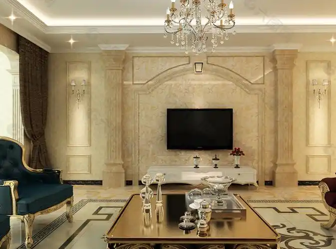 欧式电视背景墙效果图打造舒适个性客厅