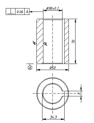 机械cad设计-绘制轴套