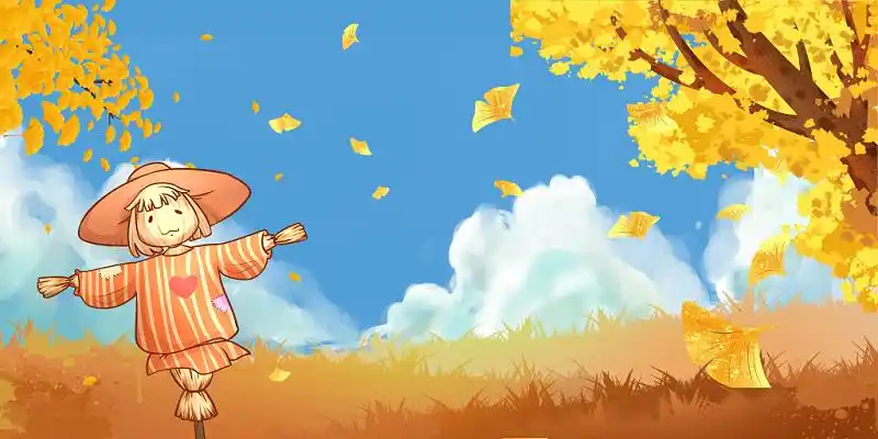 卡通手绘秋天节气原创插画素材粮食白底坛子木碗五谷杂粮八宝粥配图