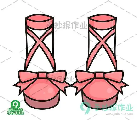 简笔画女孩鞋子的画法