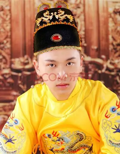 展缘新明朝皇帝龙袍男套装皇上古装明制汉服刺绣黄袍中国风王爷服蟒袍