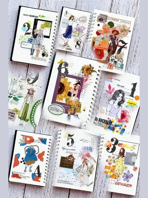 78轻复古手帐拼贴数字合集