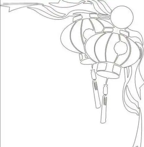 灯笼简笔画古风手抄报手抄报版面设计图