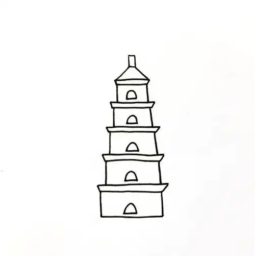 大雁塔简笔画不简单 想学就来看看