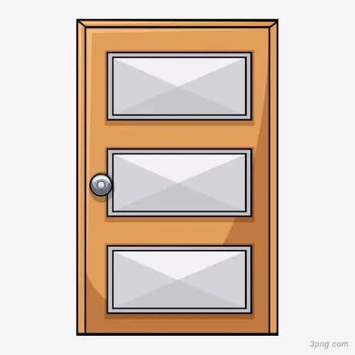 卡通房门png素材透明免抠图片-卡通手绘