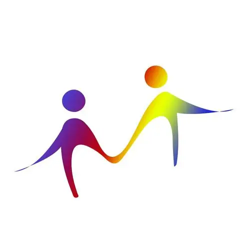 7号logologo由两个人手拉手组成.