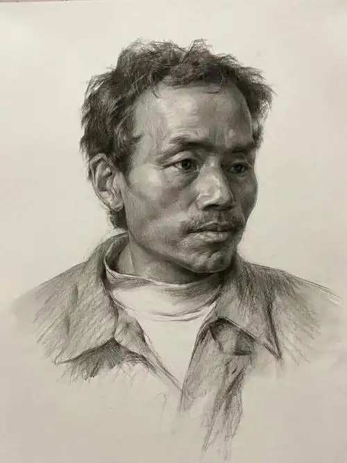 王宪辉老师素描头像作品很适合深入临摹
