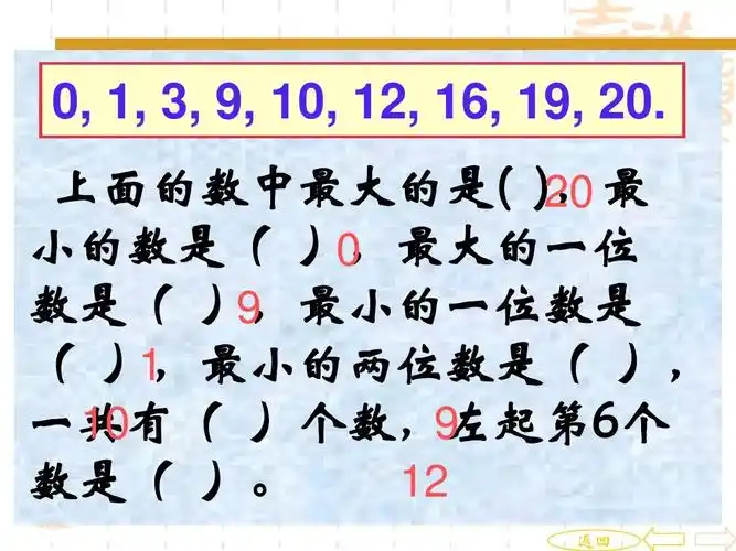 小学一年级上册数学_总复习(超值)答案ppt