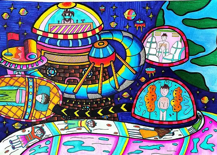 五家渠第二中学开展科幻绘画活动_兵团教育服务网