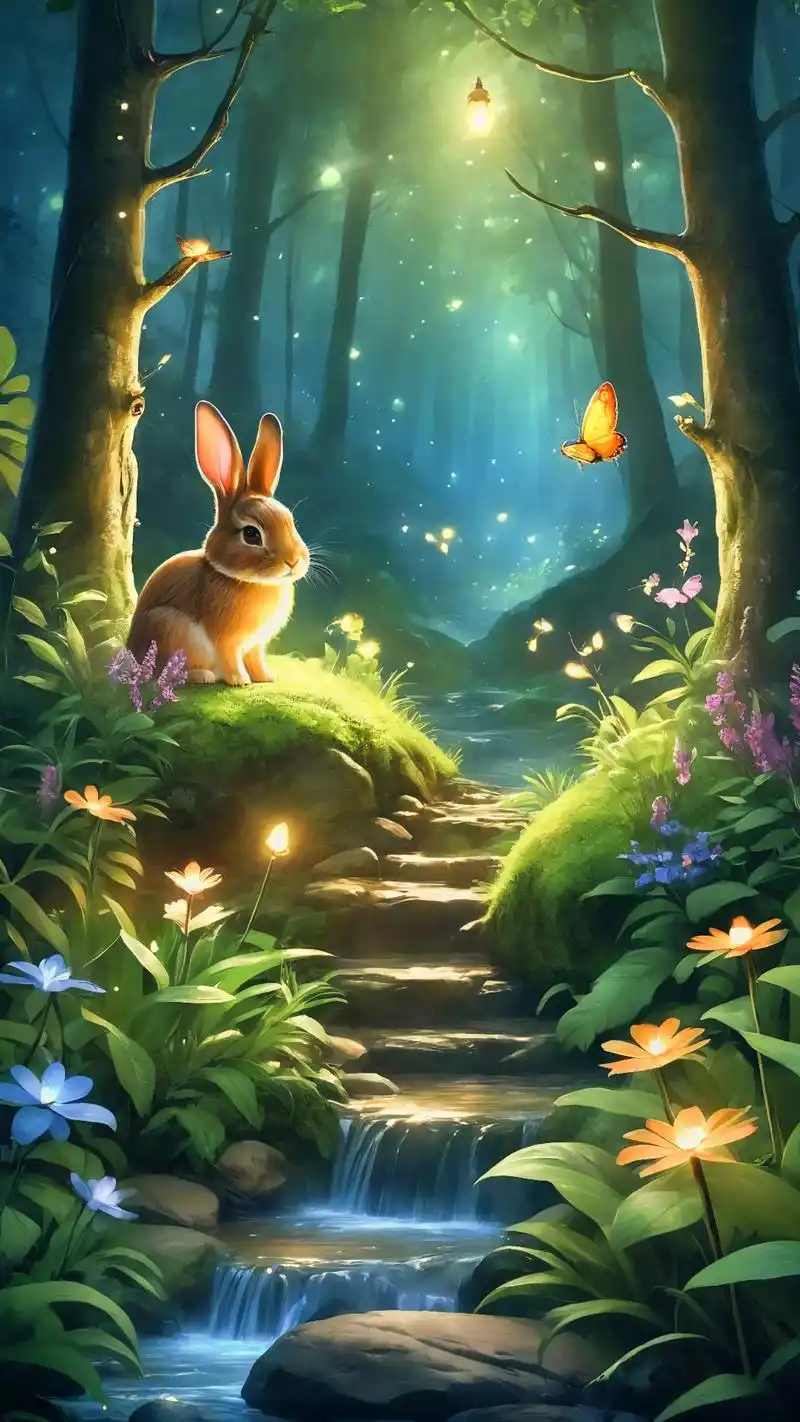 夜间梦幻森林(手机壁纸) #治愈系 #风景 #梦幻 #壁纸  - 抖音