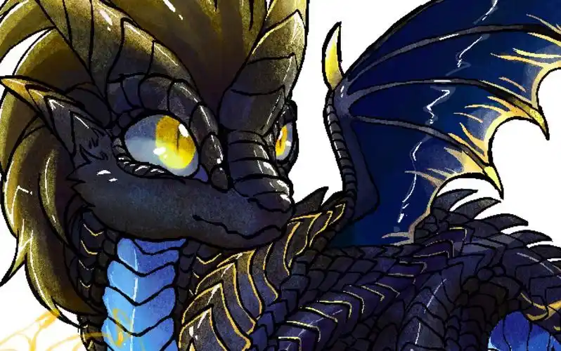 【procreate 绘画】丝滑的画一只小黑龙.