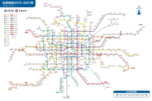 北京地铁2015~2021规划高清矢量版