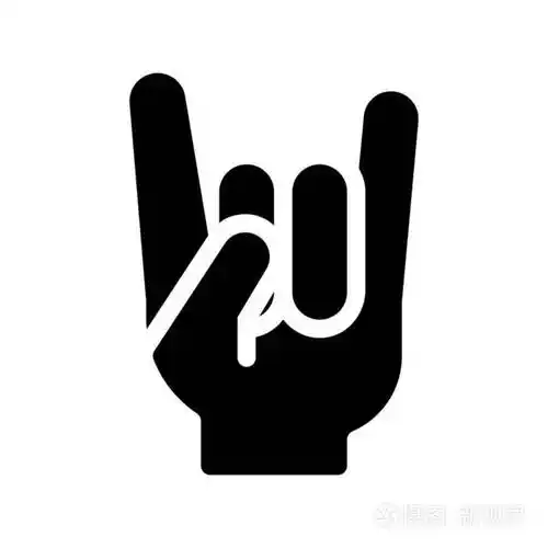 你的摇滚手势的简单矢量插图