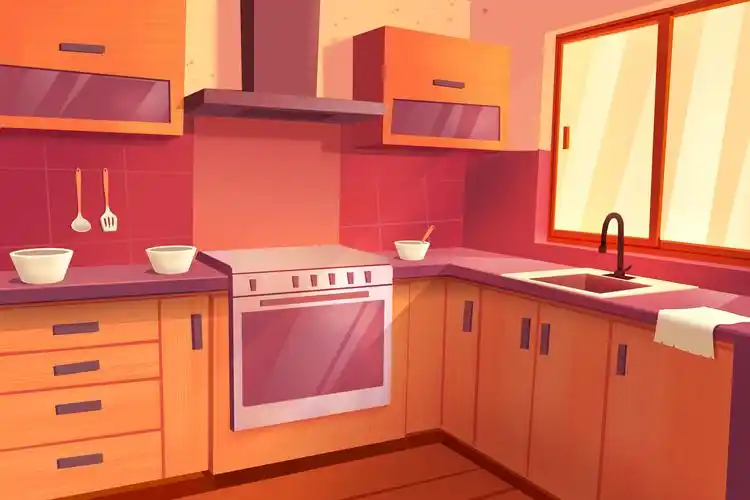 可爱卡通厨房设计图片