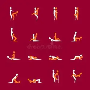 漫画不同的性别使摆姿势或位置对放置.vect或照片