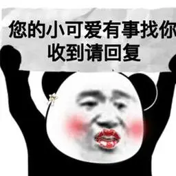 可爱有事找你,收到请回复斗图猫猫熊猫头举牌gif动图_动态图_表情包