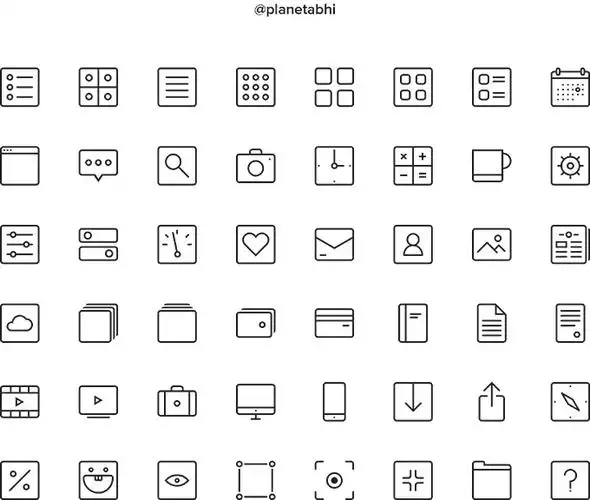 简洁时尚的办公与生活图标矢量素材