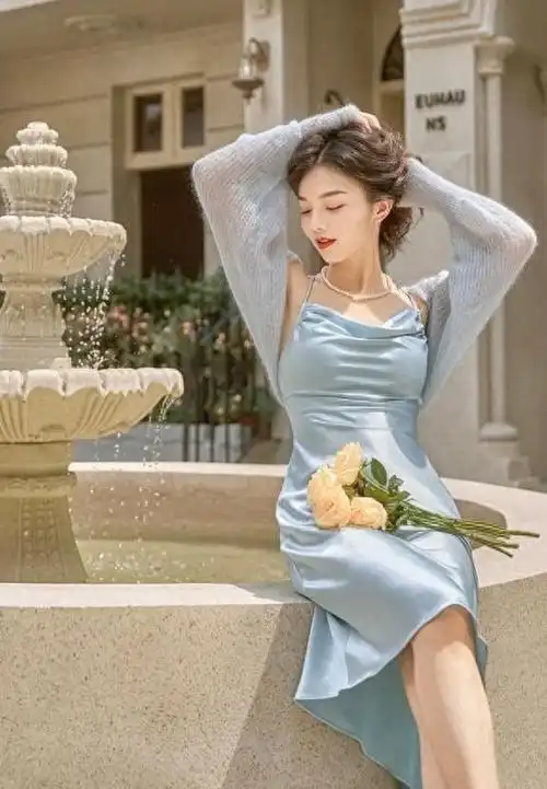 刚刚入秋,"奶奶衫 吊带裙"就大火了!洋气好看,照着穿太美了