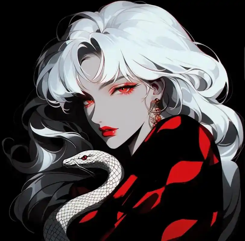 陪你成长 #蛇女  #暗黑系   #动漫女头  #二次元少女 - 抖音