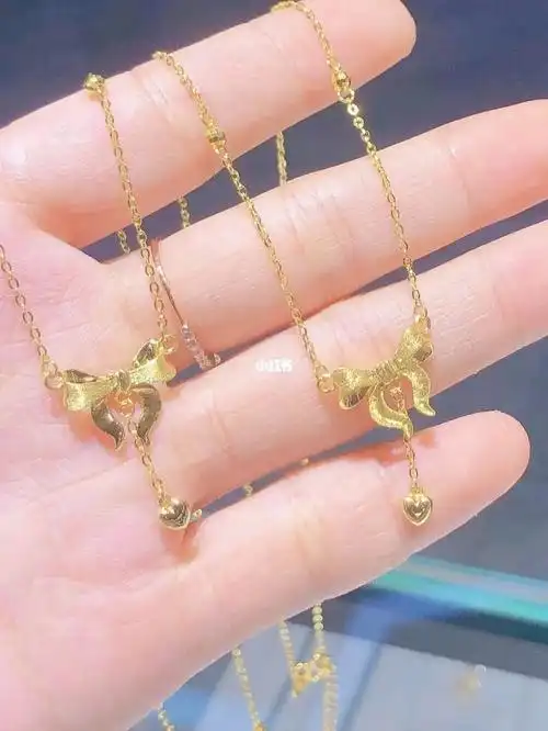 今年最火的黄金蝴蝶结项链